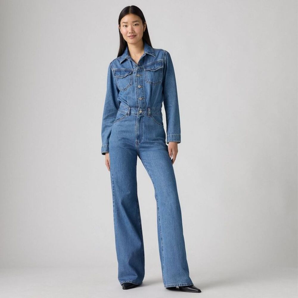 Levi's Blue Denim Skinny Jumpsuit
